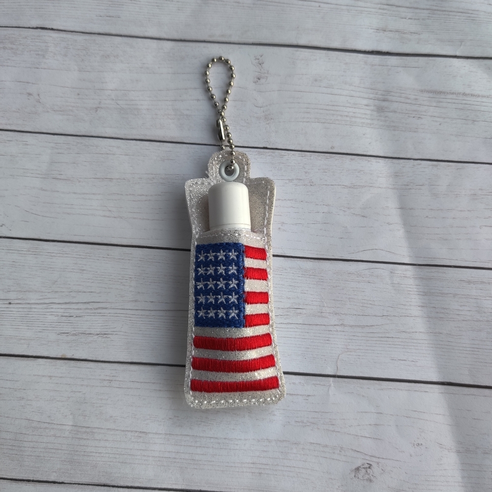 American flag Lip balm chapstick holder